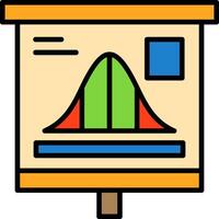 Bell Curve Graph Icon Design Symbol vector
