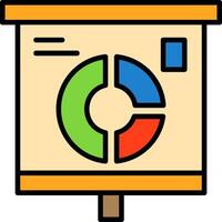 Marked Donut Chart Icon Design Symbol vector