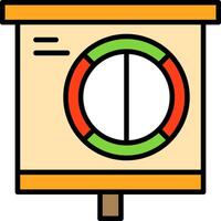 Half Pie Chart Icon Design Symbol vector
