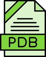 PDB Icon Design vector