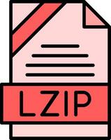 LZIP Icon Design vector
