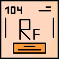 Rutherfordium Icon Design vector