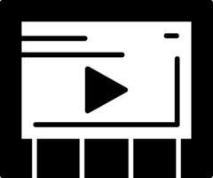 a black and white icon of a player vector