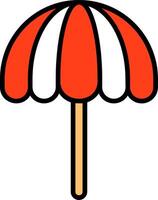 Beach umbrella Icon Design Symbol vector