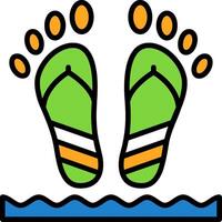 Beach walk Icon Design Symbol vector