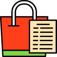 Shopping List Icon Design vector