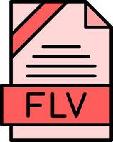 FLV Icon Design vector