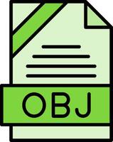 OBJ Icon Design vector
