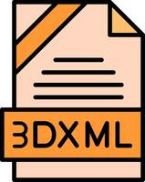 3DXML Icon Design vector