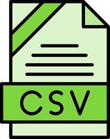 CSV Icon Design vector