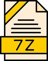 7z Icon Design vector