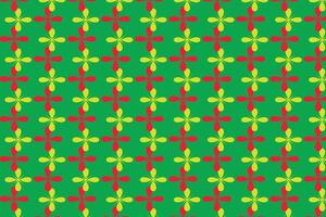 Seamless christmas pattern lovely geometric cross square patterncolor green and red color. Background mimimal for Christmas pattern , fabric cloth pattern , decoration or wallpaper. vector