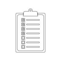 Checklist document Icon. Line style EPS. vector