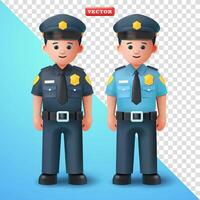 Police, 3d. Suitable for design elements vector