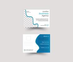Digital business post card design templet layout vector