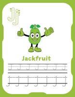 Letter J Tracing Practice for Little Learners vector