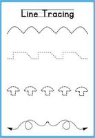 Engaging Line Tracing Sheets for Children vector