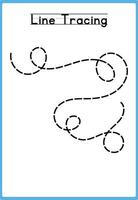 Basic Line Tracing Worksheets for Beginners vector