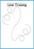 Challenging Line Tracing Sheets for Advanced Learners vector