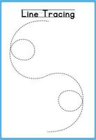 Easy Line Tracing Pages for Toddlers vector