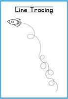 Basic Line Tracing Activities for Early Childhood vector