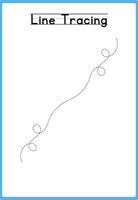 Simple Tracing Lines for Kindergarten Readiness vector