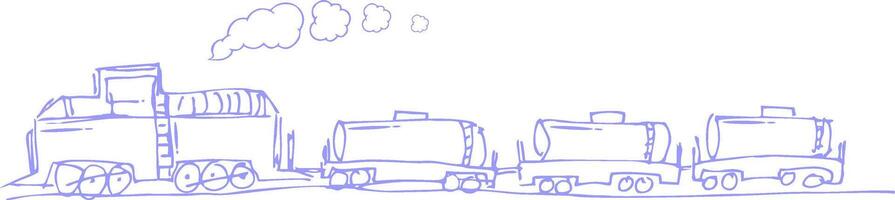 Train Doodle Sketch vector