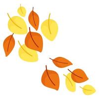 Bright autumn leaves are falling vector