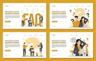 faq frequently asked questions concept illustration Flat design concept of FAQ and customer support. Modern illustration. vector