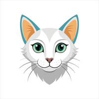 Cat head design art illustration vector