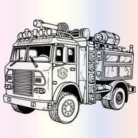 Firefighter Frenzy Color the Firetrucks vector