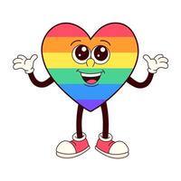 Joyful Rainbow Heart Embracing Diversity with a Smile vector