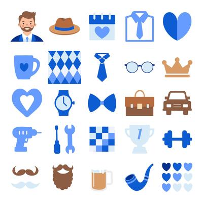 Happy Father's day icon set