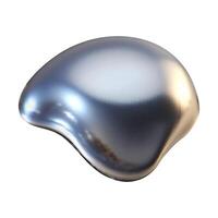 Y2K chrome shape elements for design vector