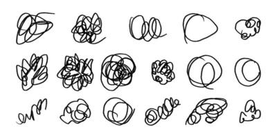 A series of drawings with a variety of shapes and sizes vector