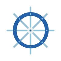 A blue and white wheel with a white background. The wheel is the center of the image and is surrounded by a white circle vector