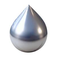 3d drop chrome metal. Y2K style vector