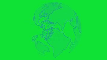 Wireframe Globe - Global Connection and Technology video