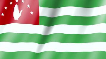 Abkhazia Waving flag Animation, Background with beautiful flag moving in wind. video