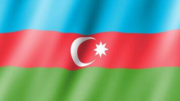 Azerbaijan Waving flag Animation, Background with beautiful flag moving in wind. video