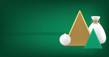 Decorative Geometric Shapes and Ornaments on Green Backdrop animation video