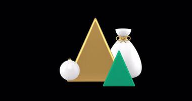 Decorative Geometric Shapes and Ornaments animation with Alpha Channel video
