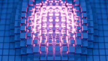 un' sbalorditivo futuristico astratto struttura migliorata con meravigliosamente illuminato modelli. design video