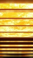 Bright planet glows with moving stripes. Design. Bright 3D planet with cyber field and stripes. Cyber animation of glowing planet and field of stripes video