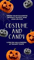 invitation halloween party for instagram story template