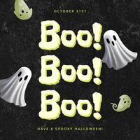halloween greeting for social media post template