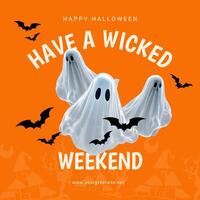 halloween social media post greeting template