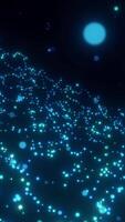 Black background with illuminated sequins. Motion. Bright confetti in cartoon animation that fly in different directions. video