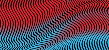 red and blue zig zag wavy lines abstract background vector