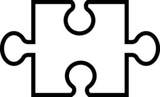 Puzzle piece icon in Line sign for apps or website Plugins symbol Different style puzzle pieces use for playing isolated on Jigsaw puzzle with pieces. vector
